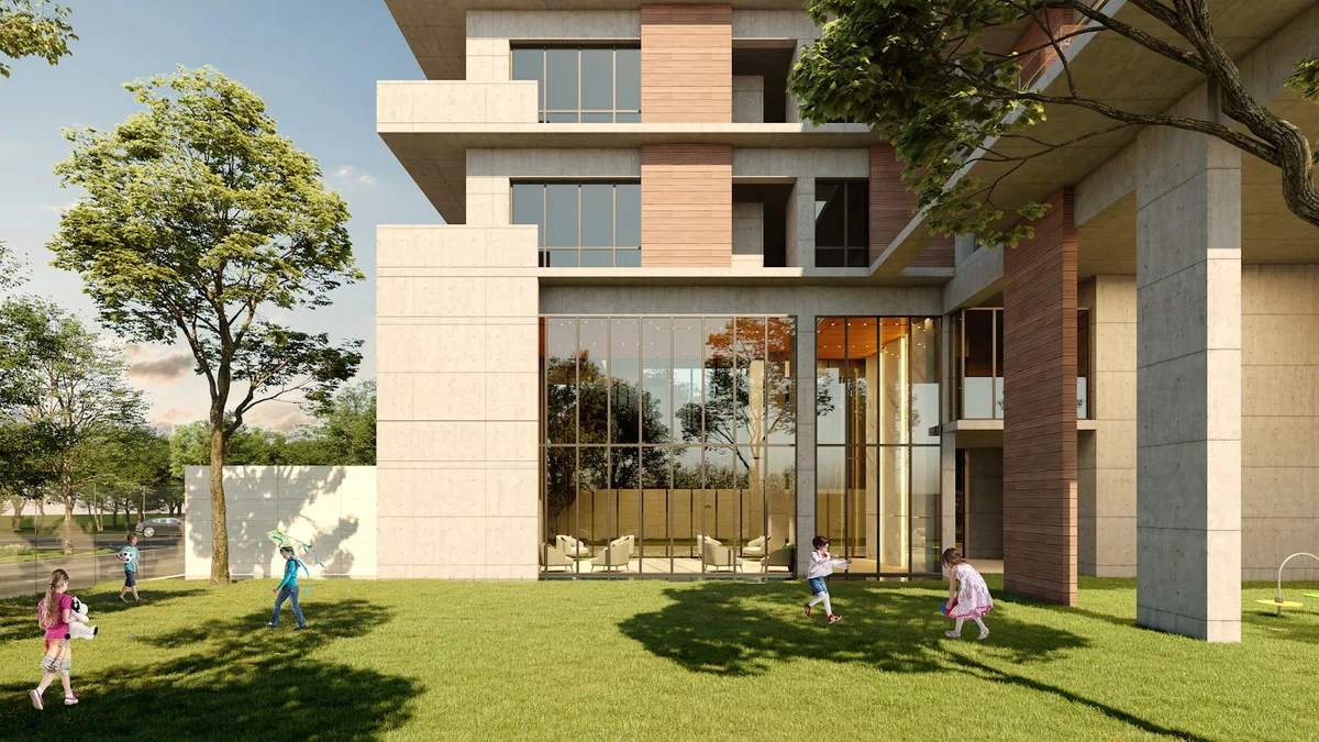 Modern Canadian residential home with landscaping