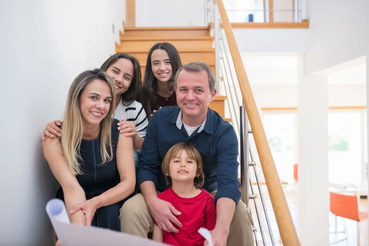Family together representing life insurance protection