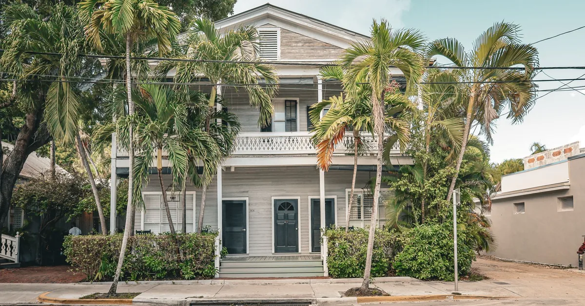 Florida style home exterior on a sunny day