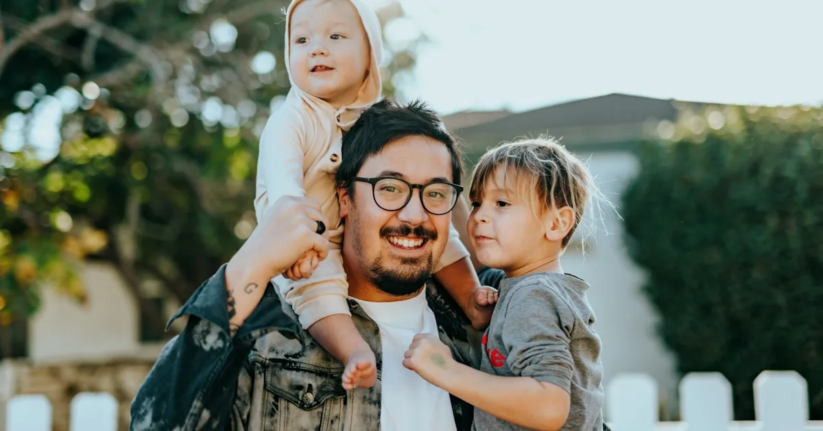 Family together at home discussing financial planning