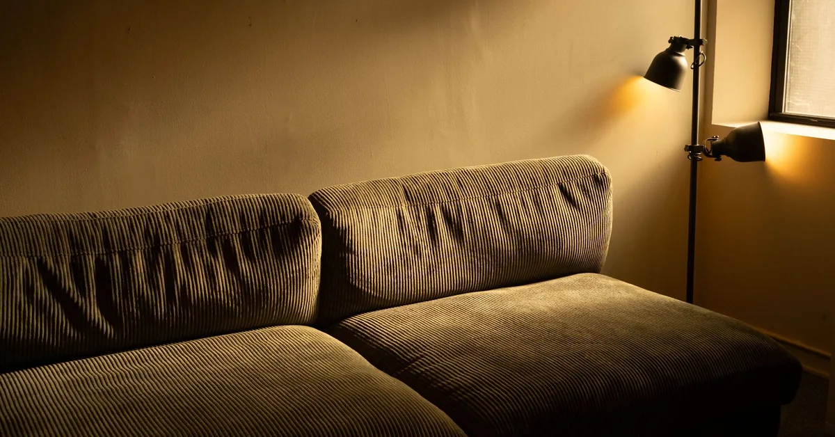 Family together in their rented home